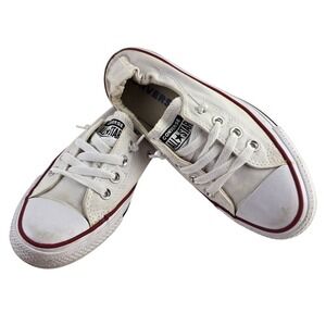 Converse Chuck Taylor All Star Women's Shoreline White Canvas Slip-On Sneakers 7